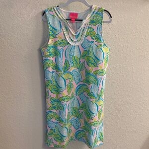 Girls Lilly Pulitzer Shift dress size 12 Pink and Green